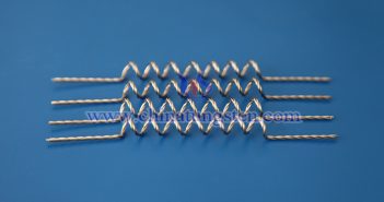 Picture of twisted tungsten heater