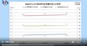2024年第一季度贛州鎢協(xié)預(yù)測均價與各大型鎢企長單報價 一季度贛州鎢協(xié)預(yù)測均價與各大型鎢企長單報價