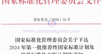 關(guān)于第一批推薦性國家標準計劃的通知